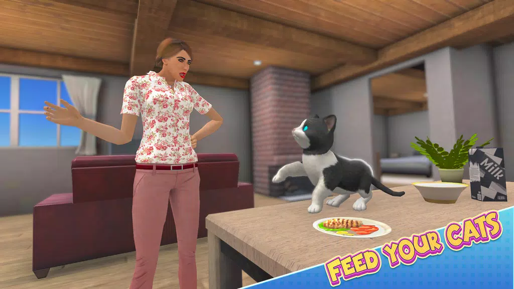 Kitten Game Pet Cat Simulator Schermafbeelding 3