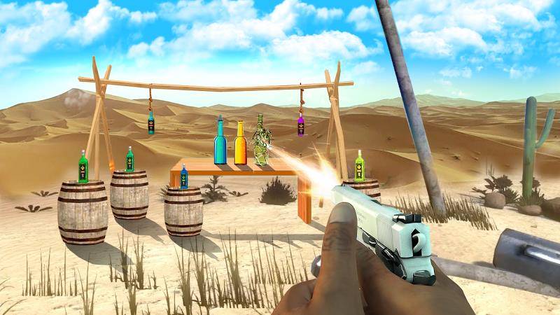 Gun Bottle Shooting game Captura de pantalla 1