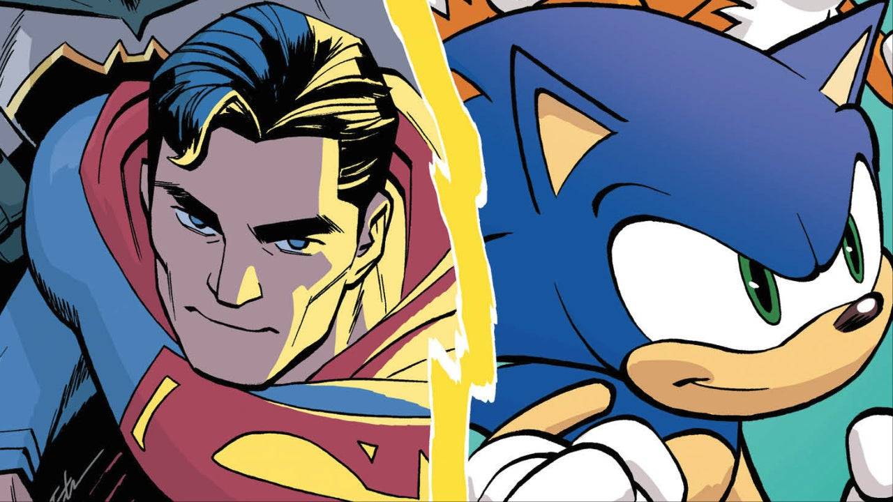 A Liga da Justiça encontra o time Sonic em DC X Sonic the Hedgehog Crossover