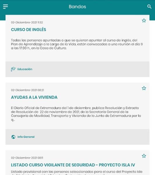 Schermata Talaván Informa 1