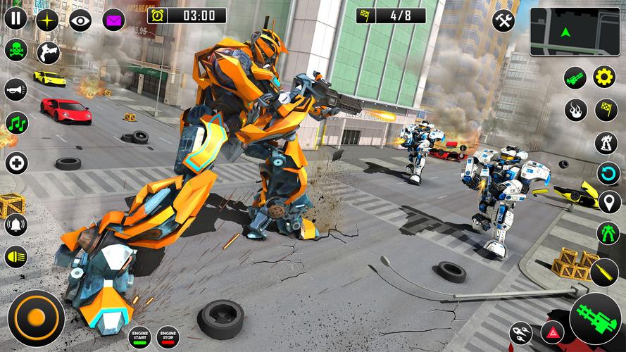 Shark Robot Car Game 3d Screenshot 4