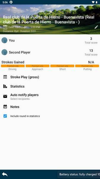 Golf Pad: Golf GPS & Scorecard Скриншот 1