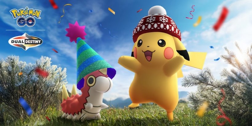 PokémonGo用风格庆祝2025年新年