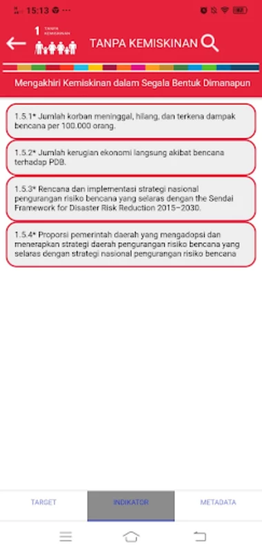 SDG Metadata Indonesia Tangkapan skrin 1