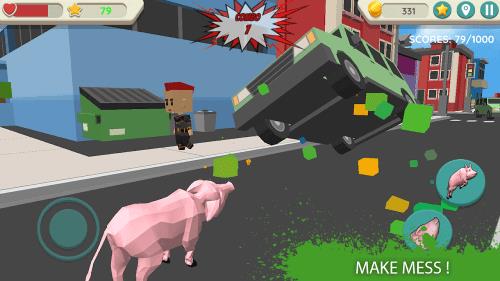 Crazy Pig Simulator ภาพหน้าจอ 1