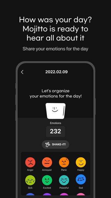 Mojitto - Daily Emoji Diary ဖန်သားပြင်ဓာတ်ပုံ 3