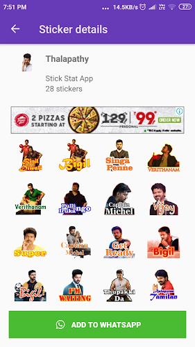 Tamil Stickers: WAStickerApps Ekran Görüntüsü 1