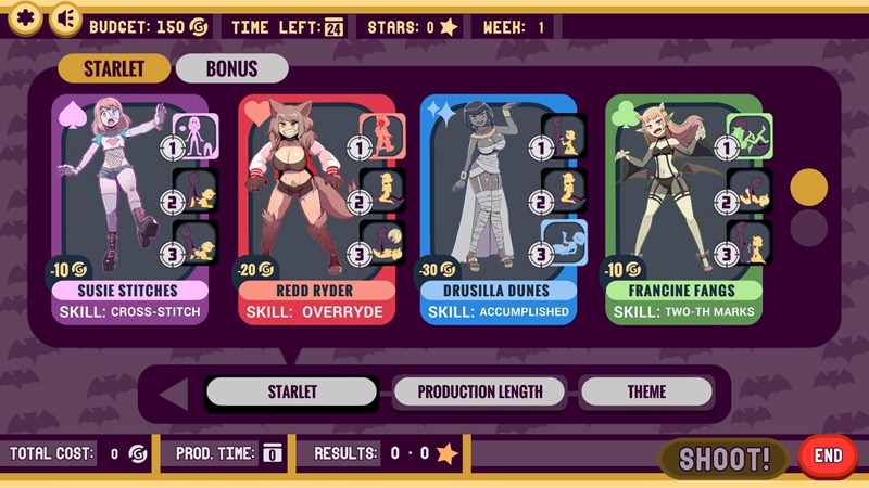 Spooky Starlets: Movie Maker Скриншот 1