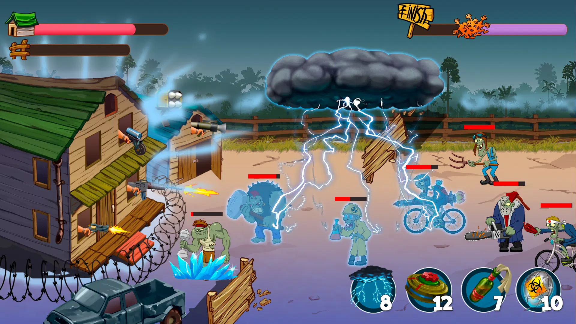 Zombie Rush Village Defense ဖန်သားပြင်ဓာတ်ပုံ 3