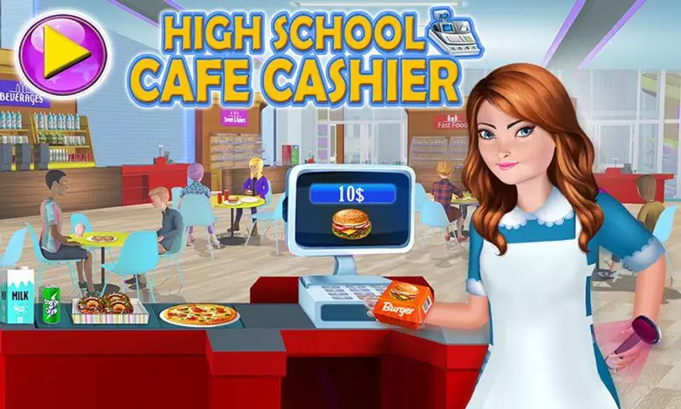 High School Cafe Cashier Games Captura de tela 4