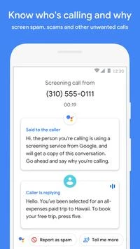 Téléphone de Google Capture d'écran 2