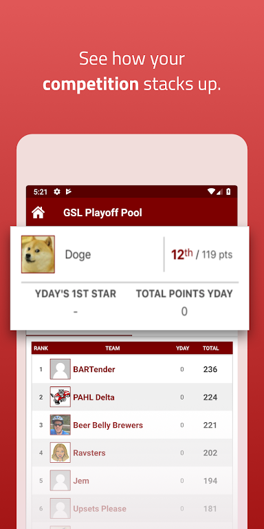 Officepools - Fantasy Hockey P Screenshot 3