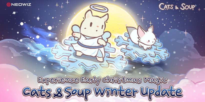 Cats & Soup vient de publier sa mise à jour de Noël rose avec de nouvelles installations et un ami félin