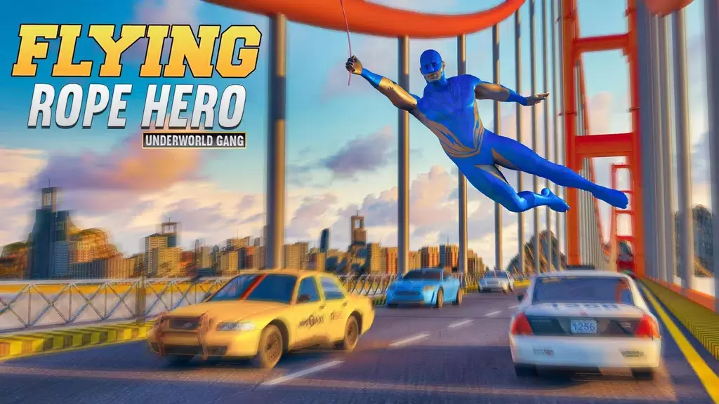 Light Speed Police Robot Rope Hero:Grand Gangster Schermafbeelding 1