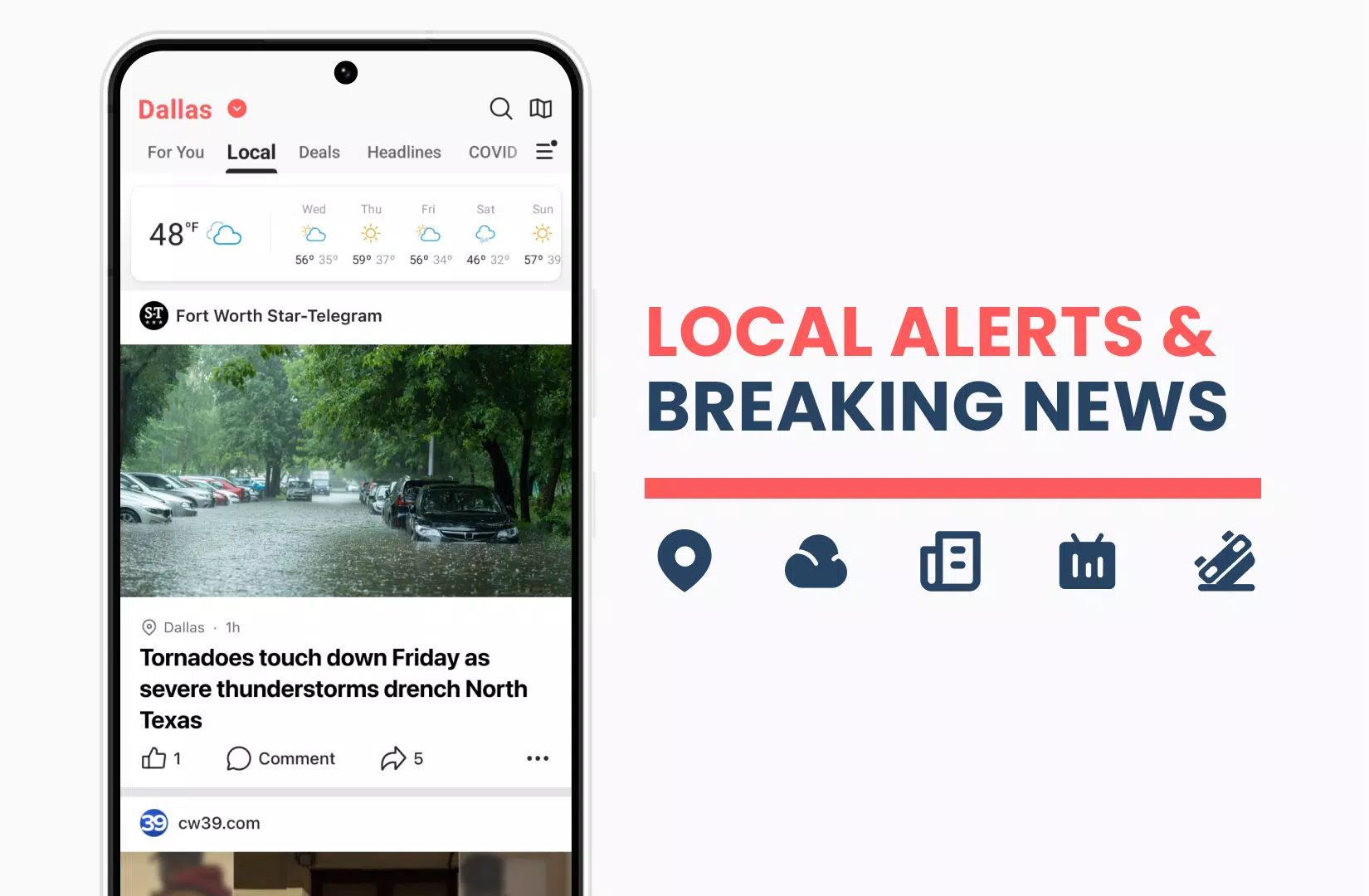 NewsBreak: Local News & Alerts Captura de tela 1