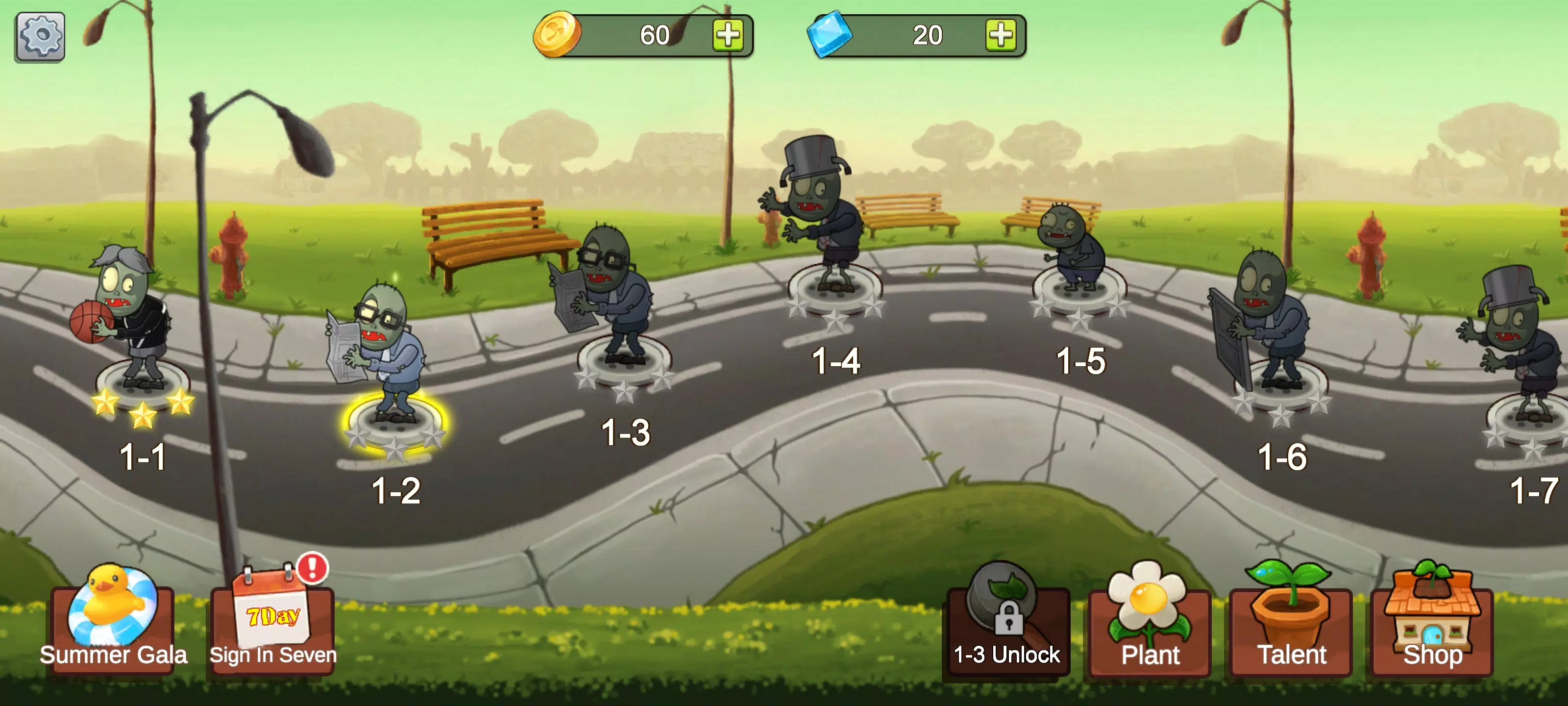 Merge Plants – Defense Zombies Schermafbeelding 1