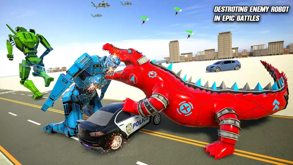 Crocodile Robot Car Transform Screenshot 3