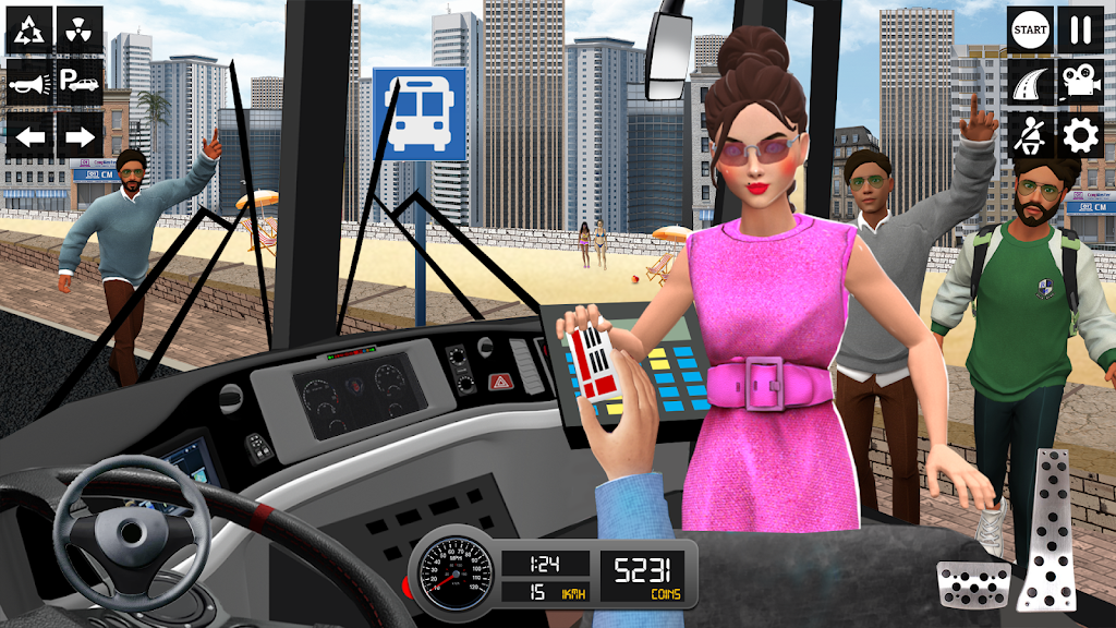 Driving Simulator 3d Bus Games Schermafbeelding 1