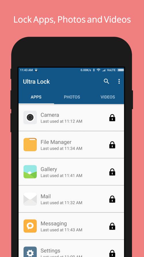 Ultra Lock ဖန်သားပြင်ဓာတ်ပုံ 1