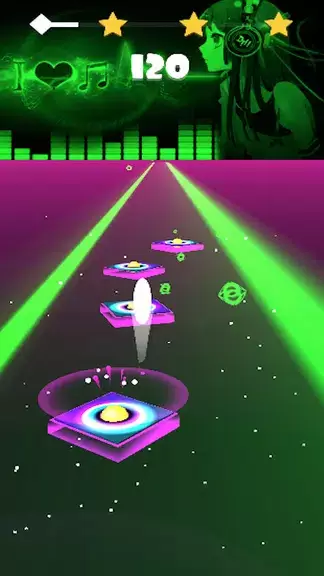Anime Music - Tiles hop beat Nightcore Captura de tela 2