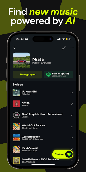 Swipefy for Spotify ภาพหน้าจอ 1