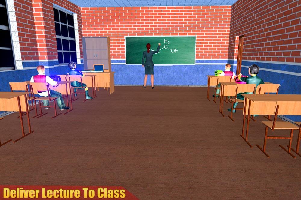 Virtual High School Teacher 3D ဖန်သားပြင်ဓာတ်ပုံ 3