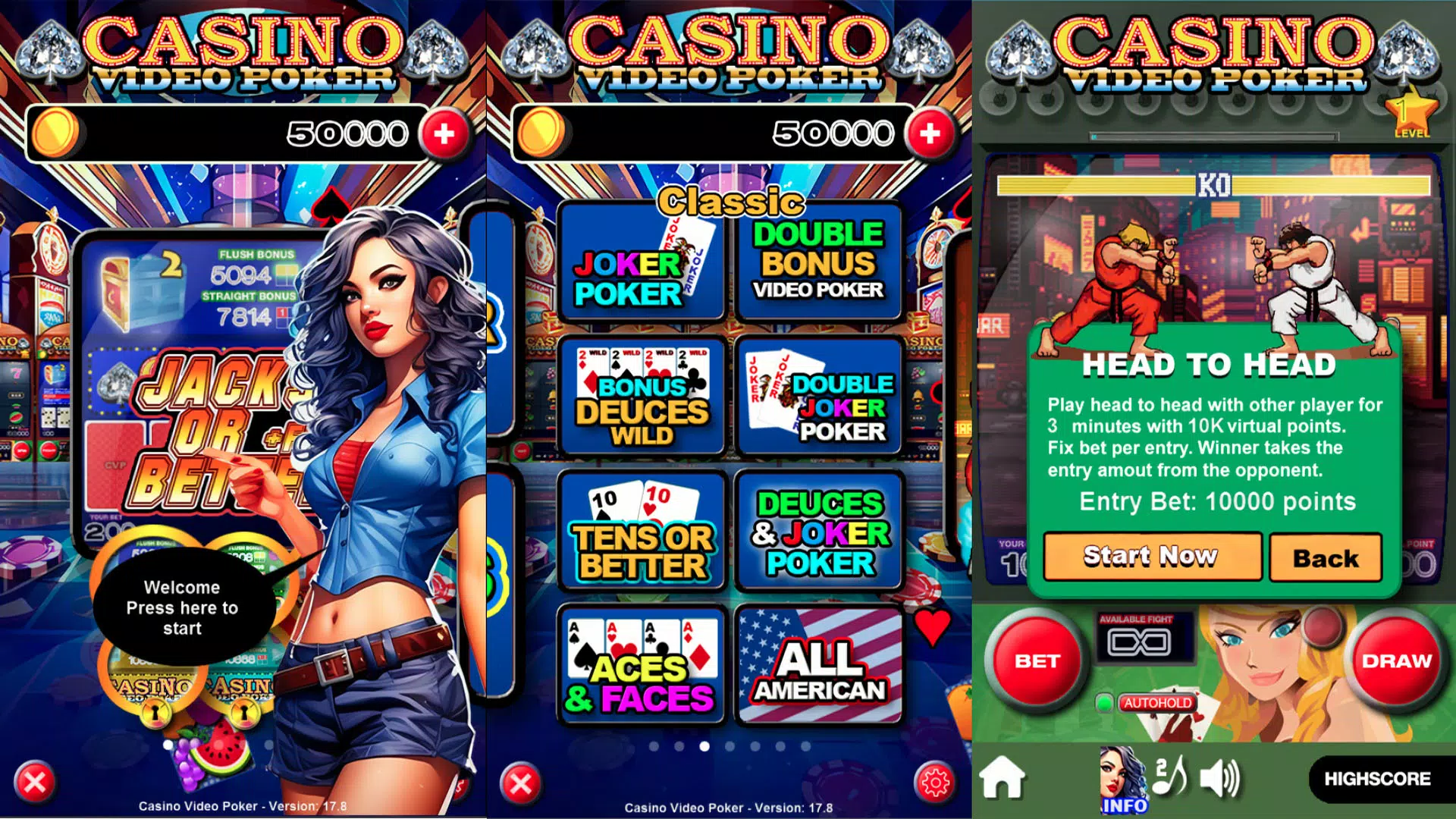 Casino Video Poker ภาพหน้าจอ 1