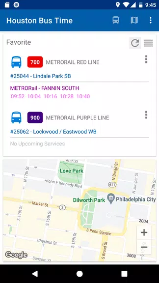 Schermata Bus Time in Houston 1