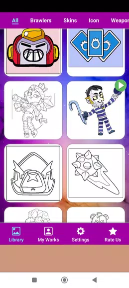 Coloring Book of Brawl S. Fans Screenshot 3