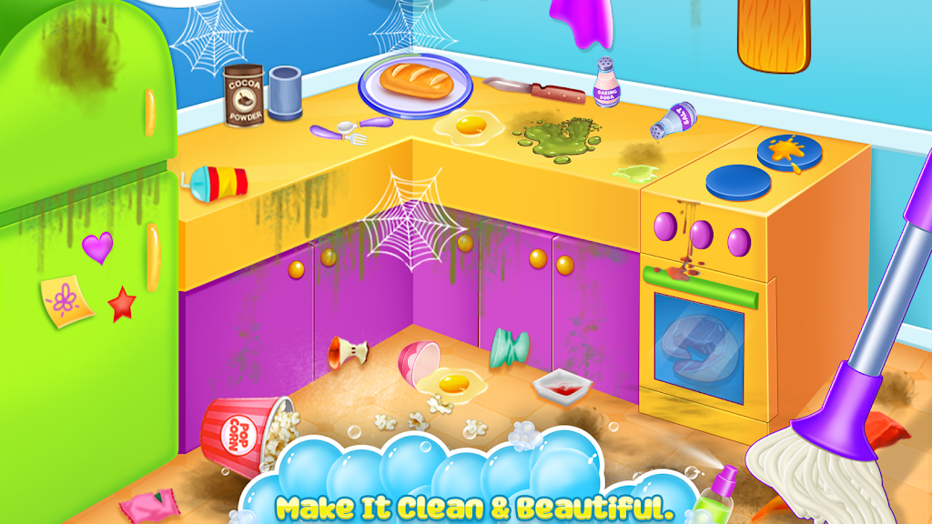 Home cleaning game for girls ภาพหน้าจอ 1