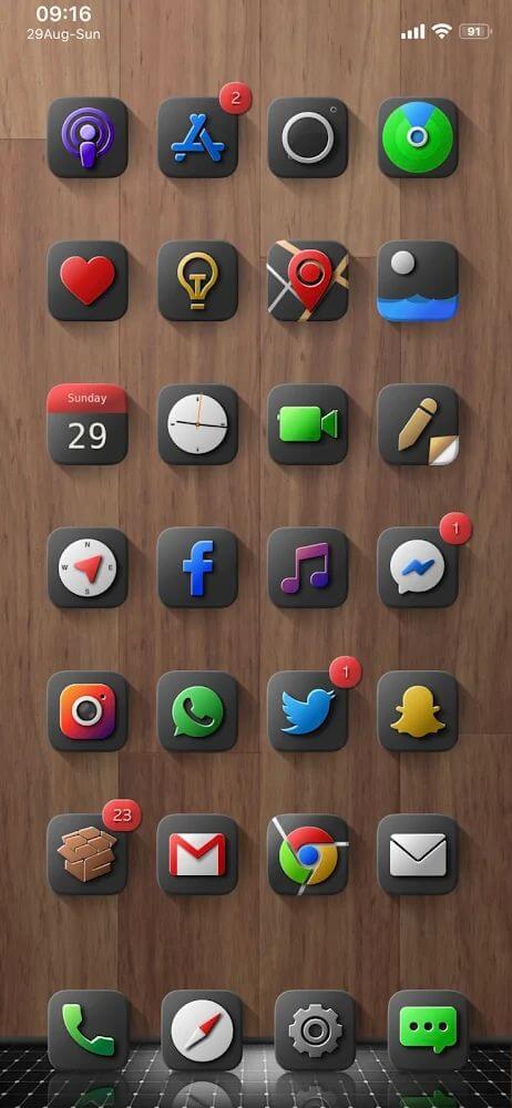 Schermata Shiiny Icon Pack Mod 2