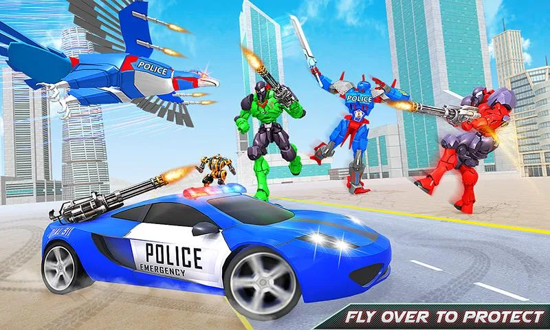 Flying Eagle Robot Car Games Tangkapan skrin 3