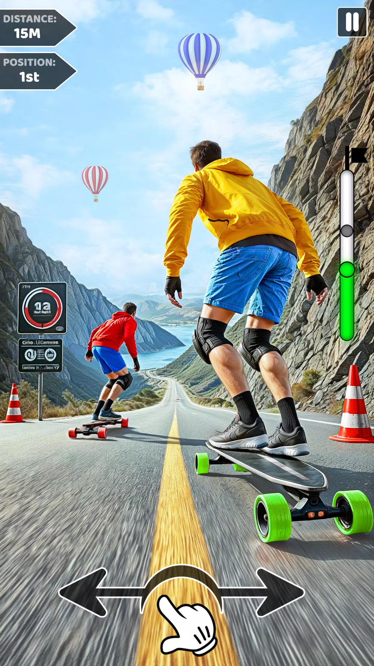 Downhill Skateboarding Game Captura de pantalla 3