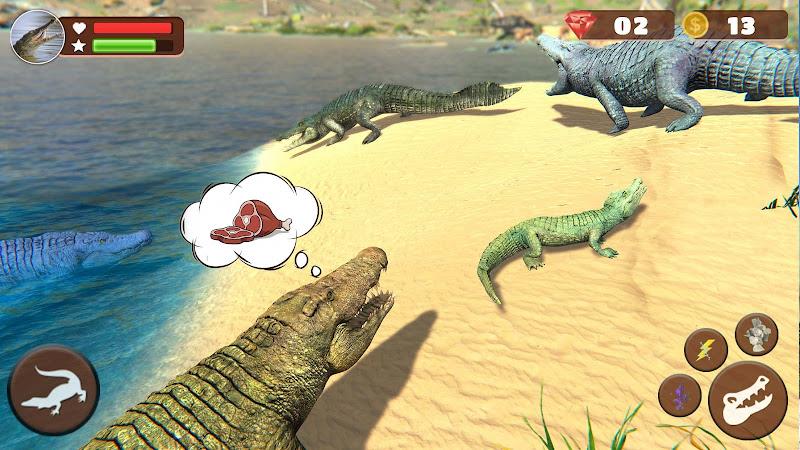 Wild Crocodile Family Sim Game 스크린샷 1