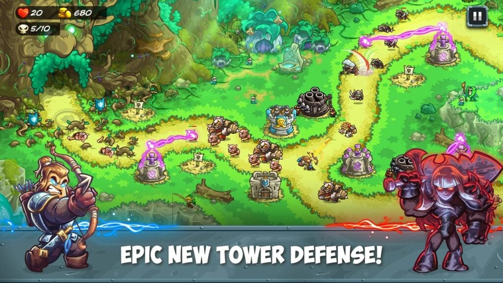 Bekerjasama Dengan Wira Serta Penjahat Dalam Kingdom Rush 5: Alliance!