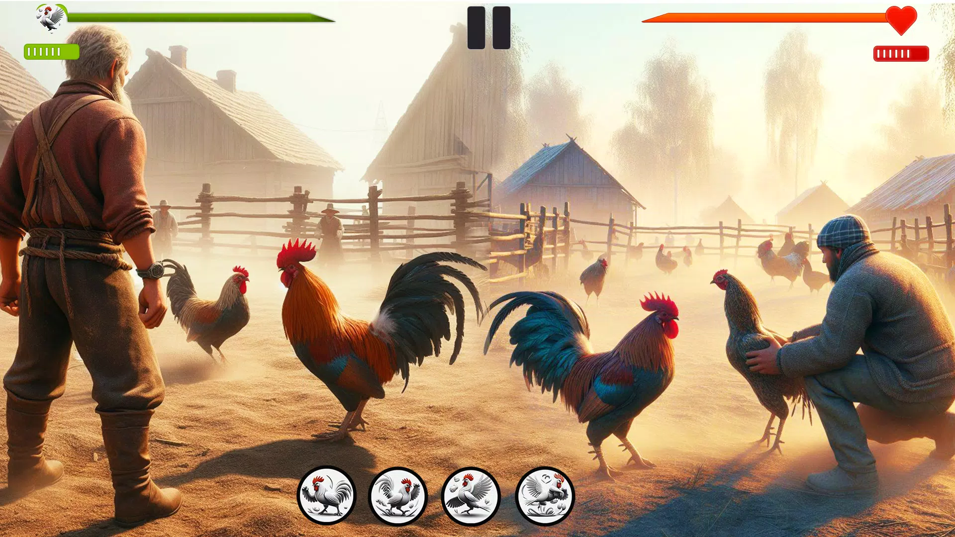 Farm Rooster Fighting Chicks 1 ภาพหน้าจอ 2