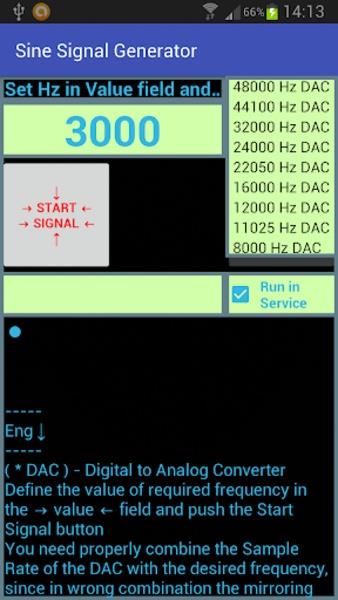 Sine SignalnGenerator ဖန်သားပြင်ဓာတ်ပုံ 2