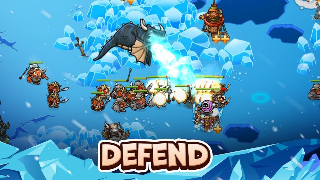 Crazy Defense Heroes - TD Game Mod Скриншот 1