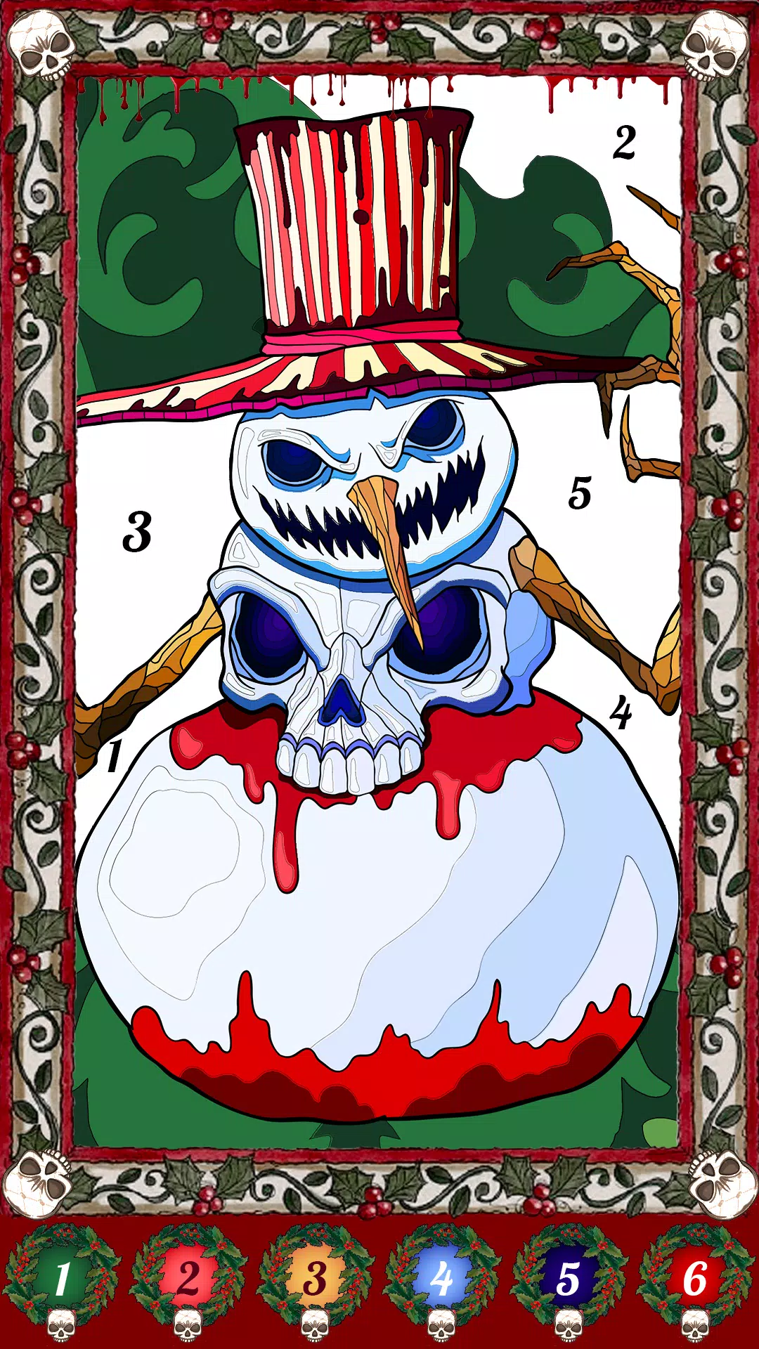 Dark Christmas Coloring Game Скриншот 3