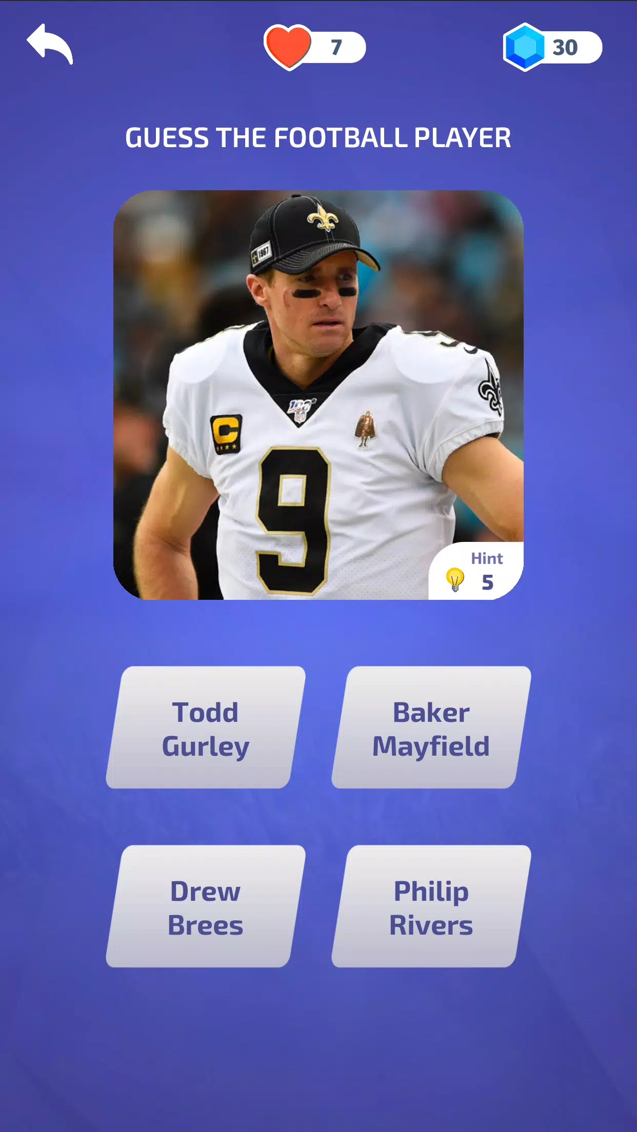 American Football - Quiz Screenshot 1