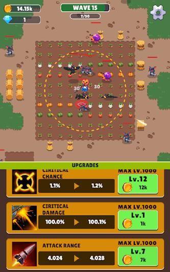 Scarecrow War : Idle Defense Screenshot 2