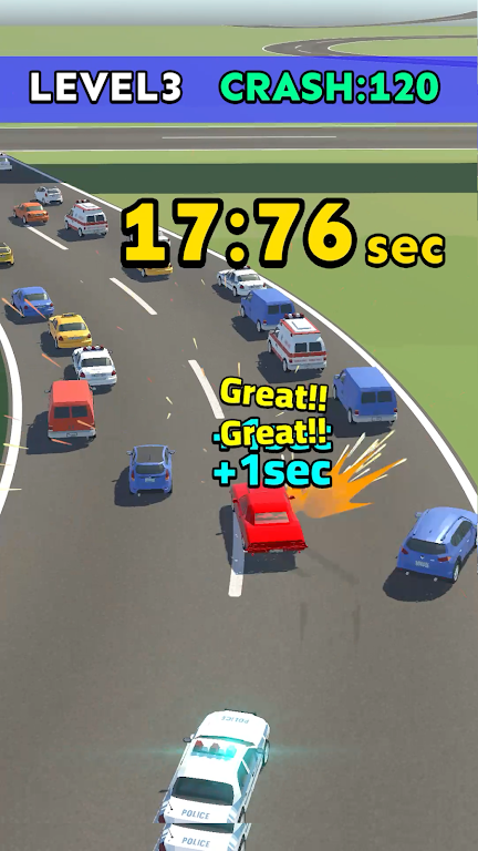 Car Chase And Crash Run Ekran Görüntüsü 3