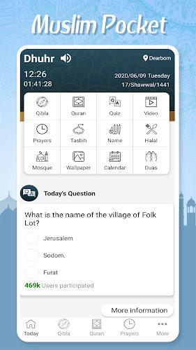 Muslim Pocket - Prayer Times,  Screenshot 1