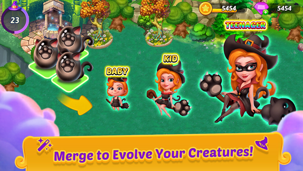 Merge Witches-Match Puzzles Capture d'écran 3