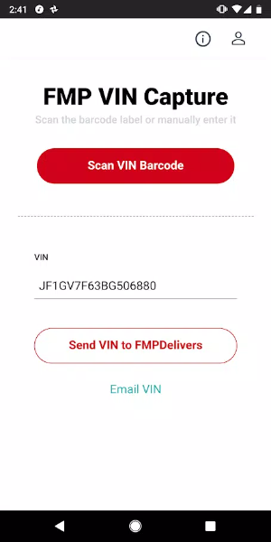 FMP VIN Scan para FMPDelivers por DST