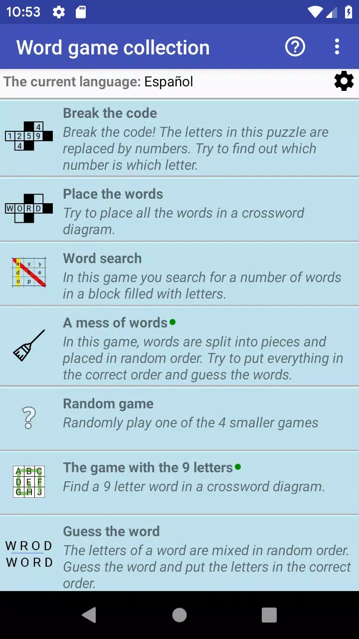 WGC Word Game Collection Screenshot 1