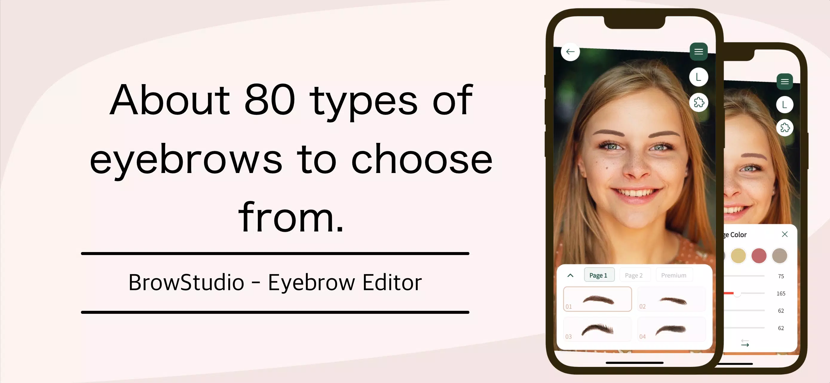 Find ideal eyebrows：BrowStudio Captura de pantalla 1