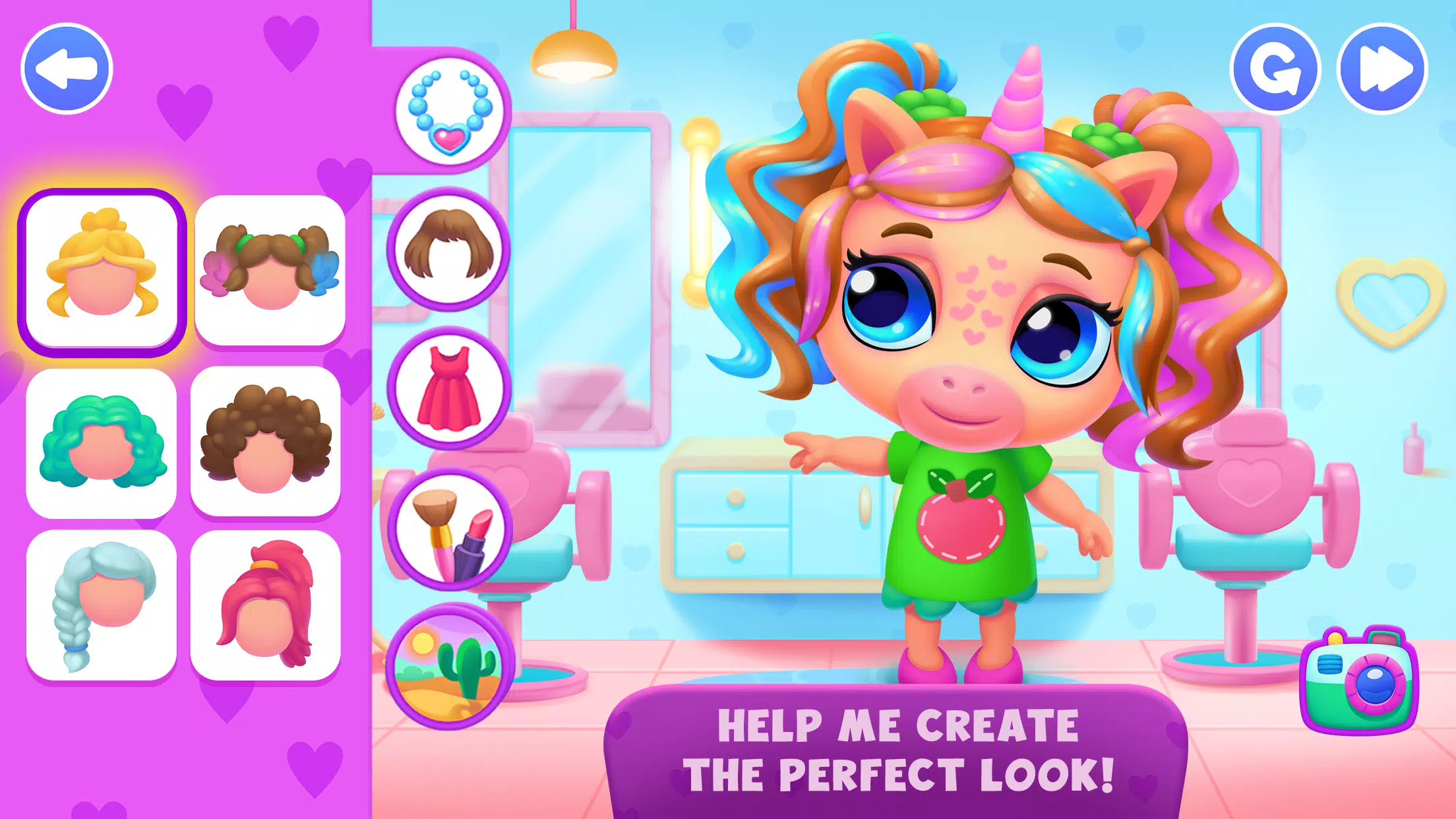 Unicorn Dress up games kids Schermafbeelding 1