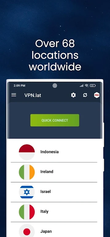 VPN lat : Unlimited Proxy Capture d'écran 3