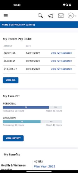 Paychex Oasis Employee Connect应用截图第3张